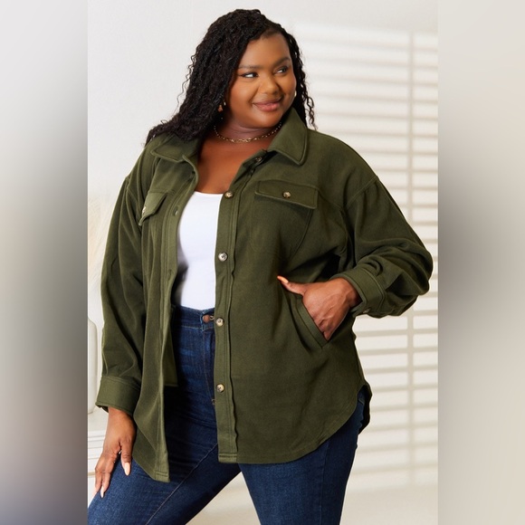 Heimish Cozy Girl Button Down Shacket - Picture 3 of 7